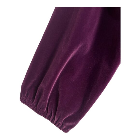 Vintage Keyloun Woman's Veleveteen Lace Collar Caftan OSFA - Picture 3 of 5